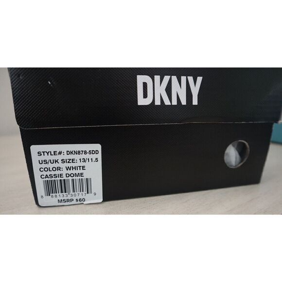 DKNY DKN878-5DD Girl's Sz 13 White/Gold Cassie Dome Gladiator Sandals - Picture 5 of 13